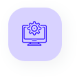 icone ordinateur violet